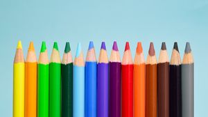 Preview wallpaper colored pencils, sharpened, set