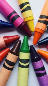 Preview wallpaper colored pencils, wax pencils, colorful
