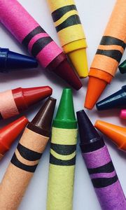 Preview wallpaper colored pencils, wax pencils, colorful