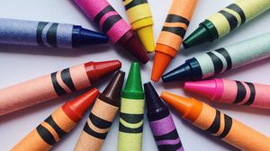 Preview wallpaper colored pencils, wax pencils, colorful