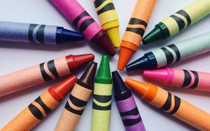Preview wallpaper colored pencils, wax pencils, colorful