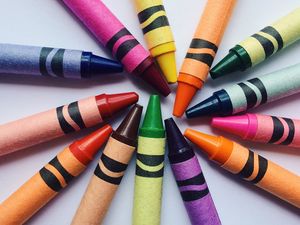 Preview wallpaper colored pencils, wax pencils, colorful
