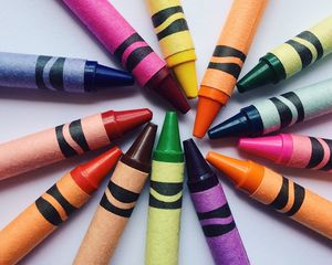 Preview wallpaper colored pencils, wax pencils, colorful