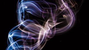 Preview wallpaper colored smoke, black, abstraction