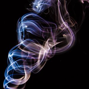 Preview wallpaper colored smoke, black, abstraction