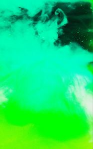 Preview wallpaper colored smoke, green, abstraction