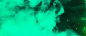 Preview wallpaper colored smoke, green, abstraction