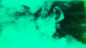 Preview wallpaper colored smoke, green, abstraction