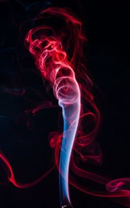 Preview wallpaper colored smoke, shroud, bunches, red, black