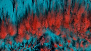 Preview wallpaper colored smoke, stains, blue, red