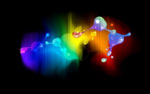Preview wallpaper colorful, blots, lines, rainbow
