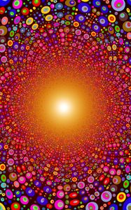 Preview wallpaper colorful, bright, circles, texture, line, explosion