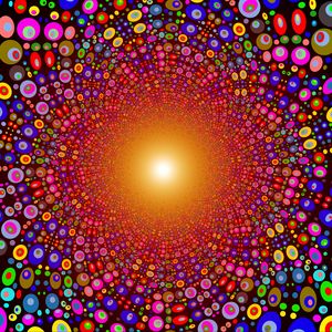 Preview wallpaper colorful, bright, circles, texture, line, explosion