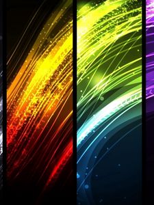 Preview wallpaper colorful, rays, lines, rectangles
