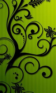 Preview wallpaper colors, patterns, black, green