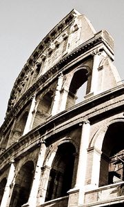 Preview wallpaper colosseum, rome, italy, black white, old