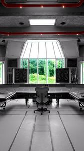 Preview wallpaper column, regulators, studio mixer, audio, interior
