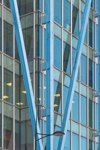 320x480 Wallpaper columns, building, windows, facade, architecture