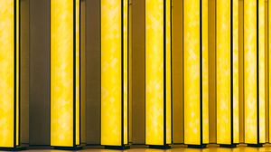 Preview wallpaper columns, glow, architecture, light, yellow