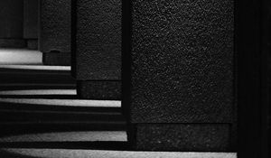 Preview wallpaper columns, shadows, black and white, architecture
