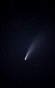 Preview wallpaper comet, meteorite, starry sky, sky, glow