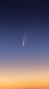 Comet in dark space neon splash wallpaper Vector Image