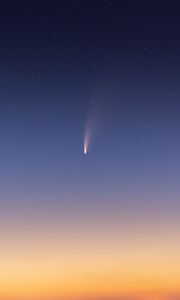 Preview wallpaper comet, meteorite, starry sky, stars