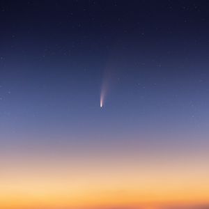 Preview wallpaper comet, meteorite, starry sky, stars
