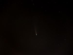 Preview wallpaper comet, meteorite, starry sky, stars, night