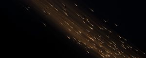 Preview wallpaper comets, glow, long exposure, dark