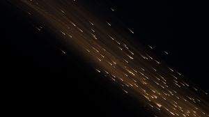 Preview wallpaper comets, glow, long exposure, dark