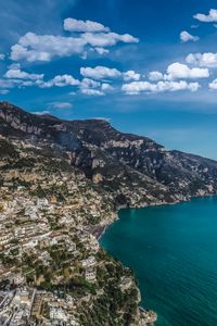 Preview wallpaper commune, coast, city, bay, buildings, architecture, positano, italy