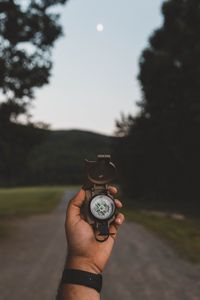 Preview wallpaper compass, hand, nature, travel