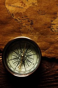 Preview wallpaper compass, map, shadow