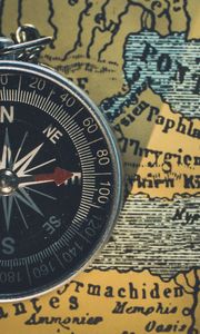 Preview wallpaper compass, map, travel