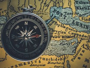Preview wallpaper compass, map, travel
