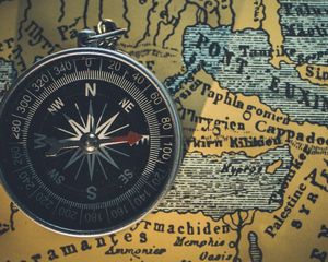 Preview wallpaper compass, map, travel