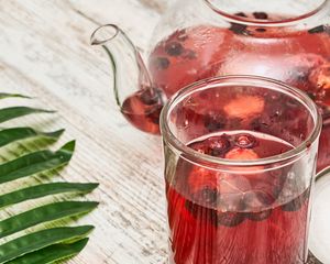 Preview wallpaper compote, kettle, glass, berries, drink