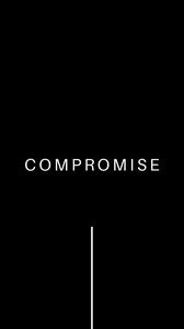 Preview wallpaper compromise, inscription, word, line, minimalism