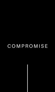 Preview wallpaper compromise, inscription, word, line, minimalism