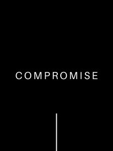 Preview wallpaper compromise, inscription, word, line, minimalism