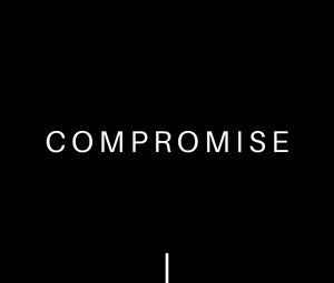 Preview wallpaper compromise, inscription, word, line, minimalism