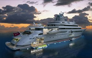 Preview wallpaper concept, yachts, sea, style, modern