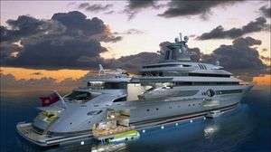 Preview wallpaper concept, yachts, sea, style, modern
