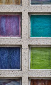 Preview wallpaper concrete, squares, colorful, texture