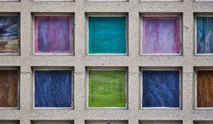 Preview wallpaper concrete, squares, colorful, texture