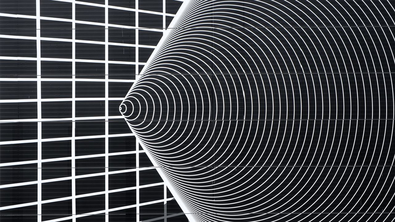 Wallpaper cone, lines, volume, abstraction