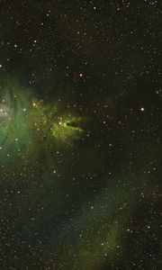 Preview wallpaper cone nebula, nebula, glow, stars, space, green