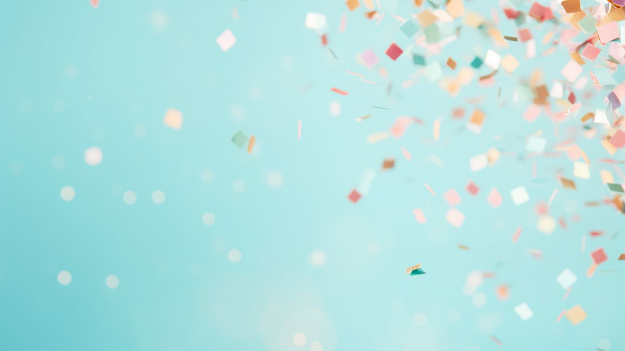 Wallpaper confetti, celebration, joy