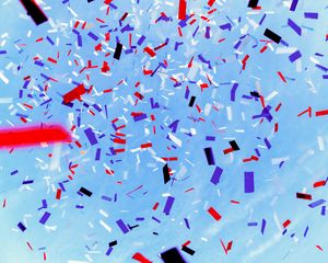Preview wallpaper confetti, colorful, sky
